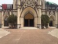 Façades of Holy Cross showing the three entrances