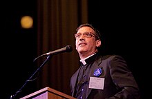 Farrow speaking in February 2009 Father Geoff Farrow, speaking.jpg