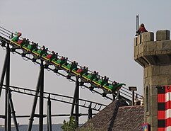 Train on the lift hill