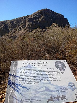 <span class="mw-page-title-main">Flores Peak</span> Mountain peak in Orange County, California