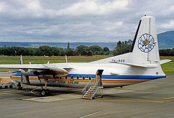 Fokker F27 Friendship at Rotorua Airport in 1992
