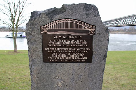 Gedenktafel an der Kronprinz-Wilhelm-Brücke