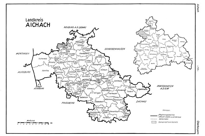 Landkreis Aichach: Geographie, Geschichte, BezirksamtmännerBezirksoberamtmänner bis 1939, Landräte ab 1939