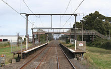 View from the Pakenham end of the station looking towards Melbourne General-motors-station-melbourne.jpg