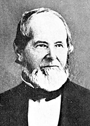 George Abernethy, pioneer businessman and politician, was an agent for Multnomah. George Abernethy.jpg