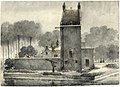 Gebouwen van het kasteel Den Engh, aquarel 1852