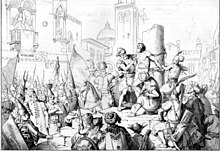 Marco Antonio Bragadin, Venetian commander of Famagusta flayed alive by the Turks after a year's defense of the city in 1571 Giuseppe-gatteri1571 il- martirio marcantonio bragadin.jpg