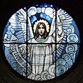 Stained glass window depicting an angel