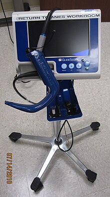 Glidescope video laryngoscope, incorporating a CMOS active pixel sensor (CMOS APS) video camera and a high resolution LCD monitor Glidescope 01.JPG