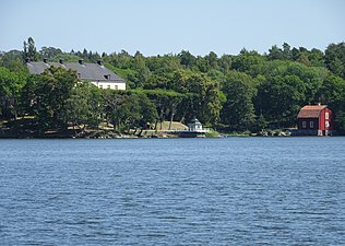 Vy från Utö hus över Grönsösundet.