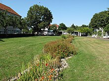 Grünanlage am Ziegelhof mit dem „Blumenbach“ über dem hier verrohrten Bullengraben