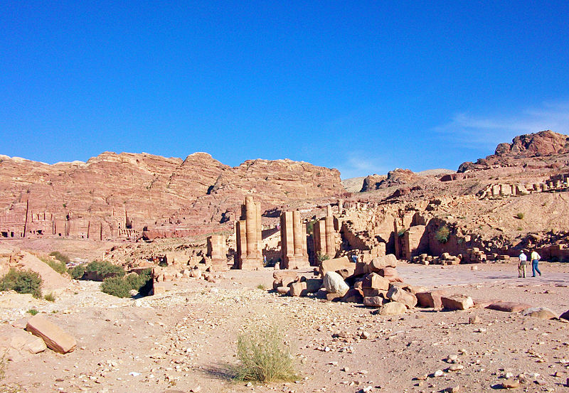 File:Great Temple, Petra, in late afternoon.jpg