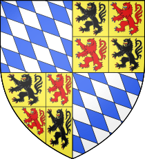 Coat of Arms of the Dukes of Bavaria-Straubing-Holland Hainaut-Bavaria Arms.svg