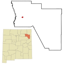 Harding County New Mexico Incorporated and Unincorporated areas Roy Highlighted.svg