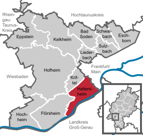 Poziția localității Hattersheim am Main