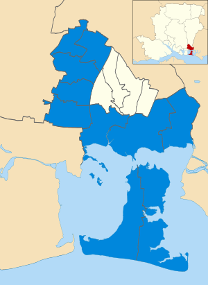 Havant UK lokal pemilu 2019 peta.svg