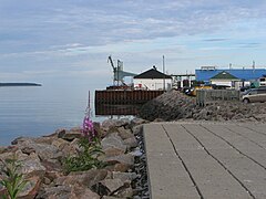 Seaside, from the pier behind the Pélagie-Cormier gate