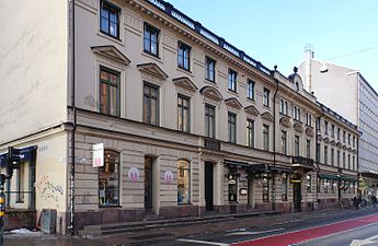 Hellgrenska palatset på Götgatan i Stockholm, där skolan verkade åren 1943–1956.