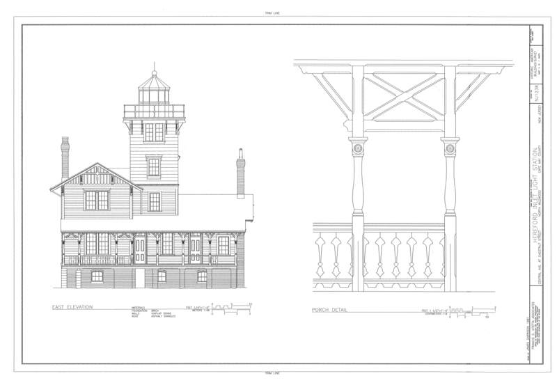 File:Hereford Inlet Light Station, 154 Central Avenue, North Wildwood, Cape May County, NJ HABS NJ,5-NWILDW,1- (sheet 5 of 7).png