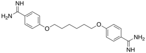 Structural formula of hexamidine