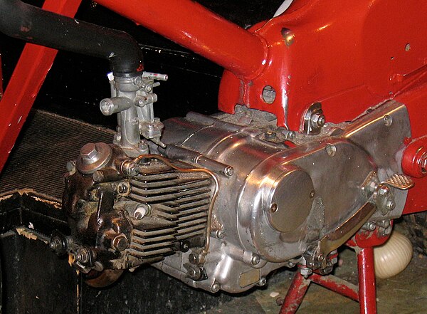 A Honda Super Cub engine. The most popular motorcycle in history, with over 100 million produced.