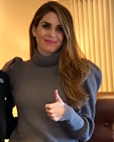 Hicks on Air Force One in 2017