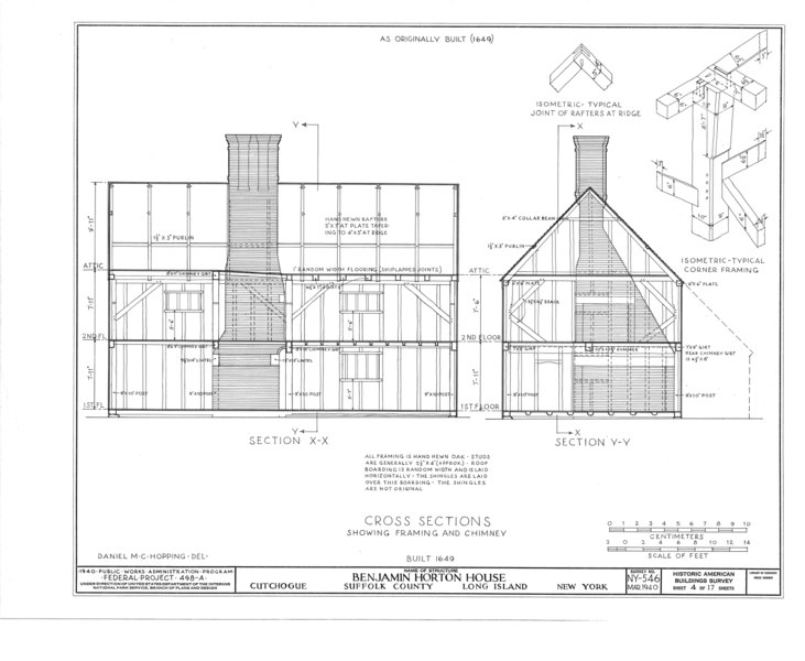 File:Horton-Wickham-Landon House, Kings Highway (moved from NY, Southhold), Cutchogue, Suffolk County, NY HABS NY,52-CUTCH,1- (sheet 4 of 18).tif