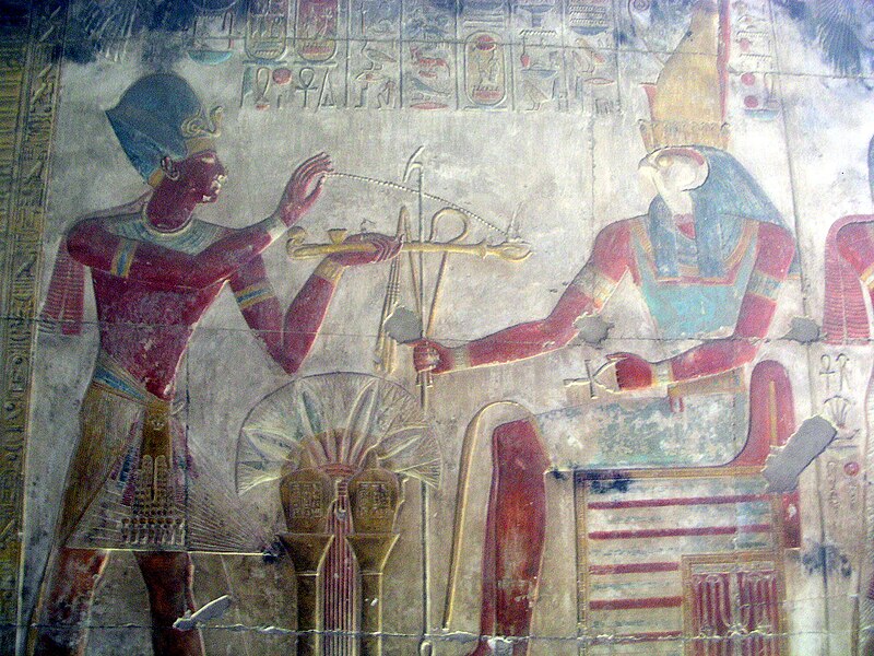 File:Horus presents Regalia to Pharaoh.jpg