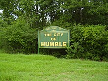 Sign marking Humble