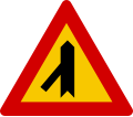 Skewed side junction on left with priority