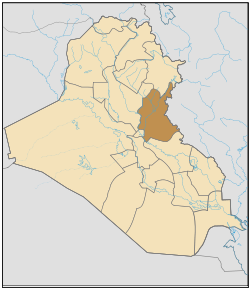 Poloha guvernorátu Dijálá v Iraku (klikacia mapa)