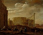 The Colosseum in Rome label QS:Len,"The Colosseum in Rome" label QS:Lnl,"Het Colosseum te Rome" . Circa 1660 date QS:P,+1660-00-00T00:00:00Z/9,P1480,Q5727902 . oil on panelmedium QS:P186,Q296955;P186,Q106857709,P518,Q861259. 27.3 × 33.9 cm (10.7 × 13.3 in). Utrecht, Centraal Museum.