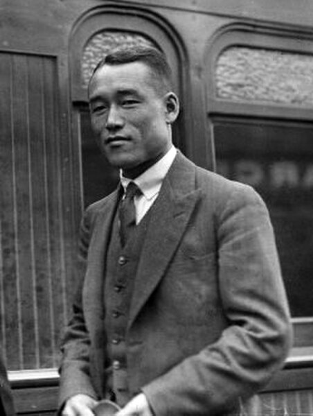 Jiro Sato in 1932 at Central Station, Sydney
