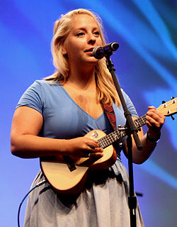 Julia Nunes is an American singer and songwriter from Fairport, New York. Her career has progressed online through her videos of pop songs on YouTube, in which she sings harmony with herself and plays acoustic instruments, primarily the ukulele, guitar, melodica, and piano.