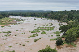 Il fiume Olifants mentre scorre attraverso il Kruger National Park