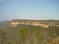 Vista da cabeça do eco até as paredes de Kanangra