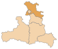 Location of the Salzburg-Umgebung district within Salzburg