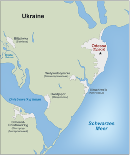 Umgebungskarte von Bilhorod-Dnistrowskyj