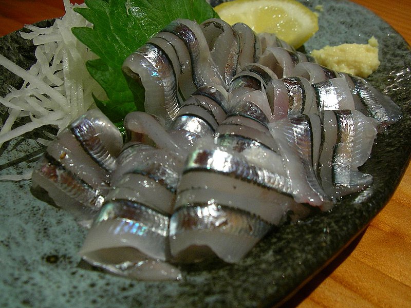 File:Kibinago sashimi by jetalone in Kagoshima.jpg