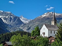 Église d'Ernen avec Finsteraarhorn