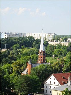 Kościół ewangelicki p.w. św. Szczepana, widok z wieży ratuszowej (Ola Z.).jpg