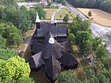 Kościół odpustowy pw. św. Anny w Oleśnie, widoczny układ kaplic w kształcie gwiazdy