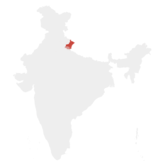 Kumaoni Language Speakers in India (2011 Census).png