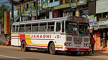 A Lanka Ashok Leyland bus in Sri Lanka in 2013 LANKA ASHOK LEYLAND BUS OPERATED BY JANADHI TRAVELS AT BENTOTA BUS STATION BOUND FOR GALLE SRI LANKA JAN 2013 (8580307998).jpg