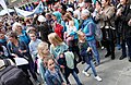 Arrivées des marcheuses, place fédérale