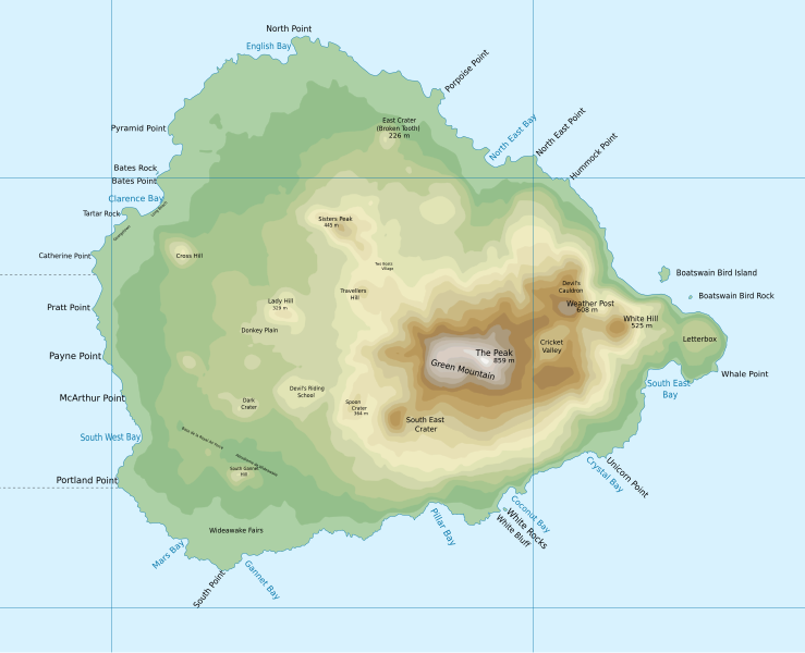 파일:Labelled map of Ascension Island.svg