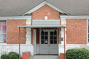 Lanier County Auditorium and Grammar School, Lakeland, Georgia, U.S. This is an image of a place or building that is listed on the National Register of Historic Places in the United States of America. Its reference number is 86000743.