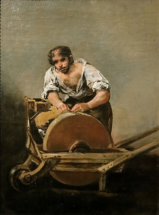 <i>The Knifegrinder</i> (Goya) Painting by Francisco de Goya