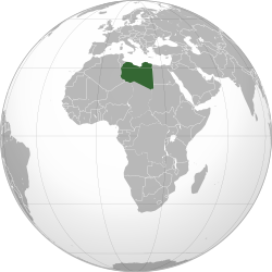 Location of Libya