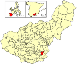 Kaart van Cádiar
